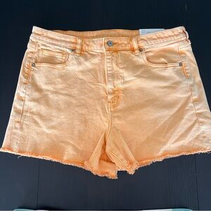 American Eagle Women's Orange Mom Denim Shorts